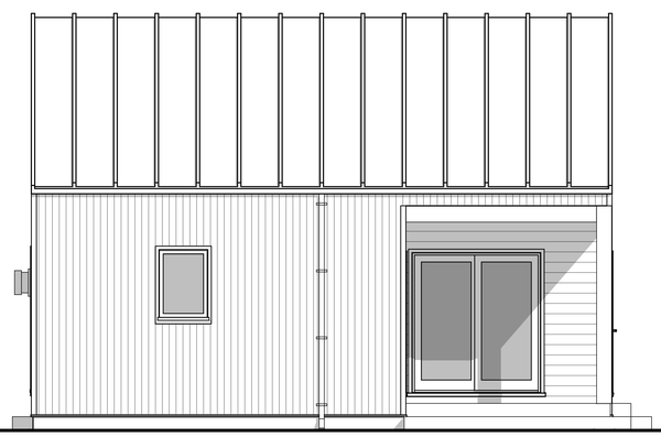 Right Elevation for House Plan #594850