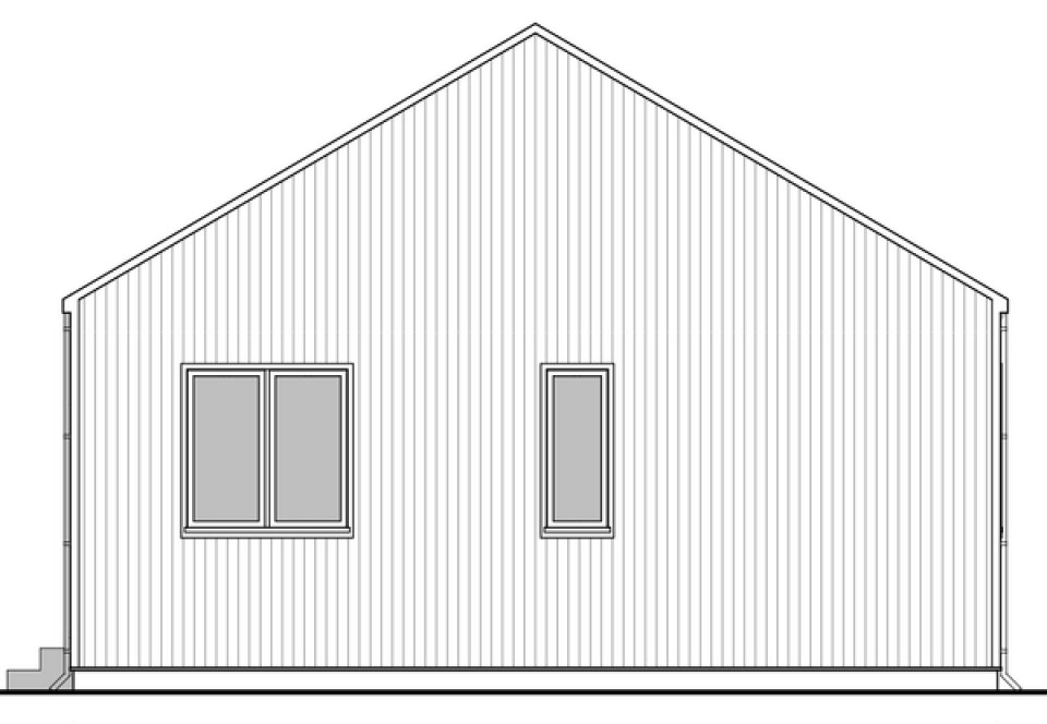 Rear Elevation for House Plan #596980