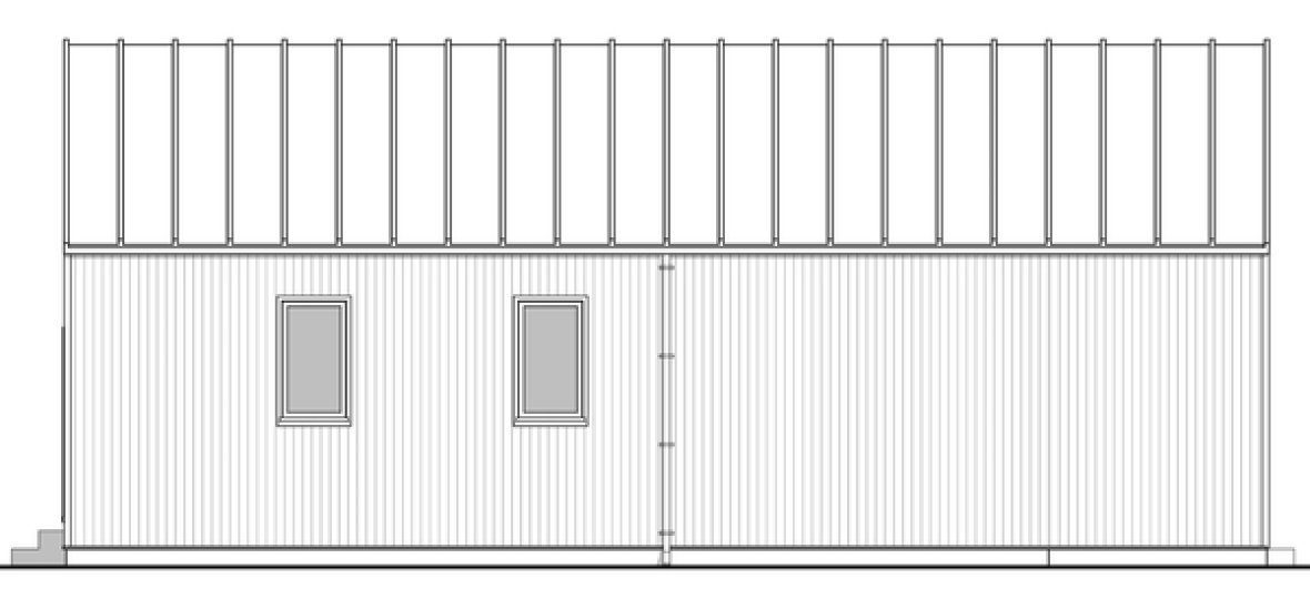 Left Elevation for House Plan #590090