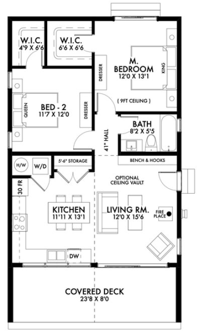 Main Floor Plan for House Plan #590090