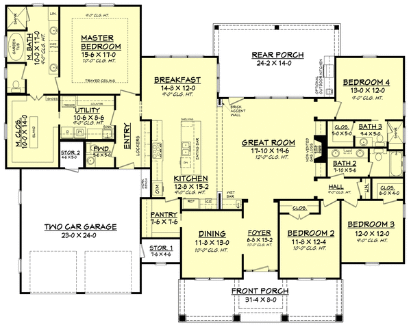 Main Floor Plan for House Plan #309572