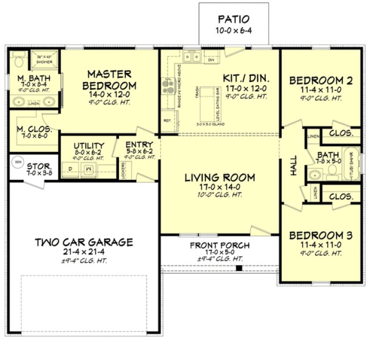 Main Floor Plan for House Plan #304621
