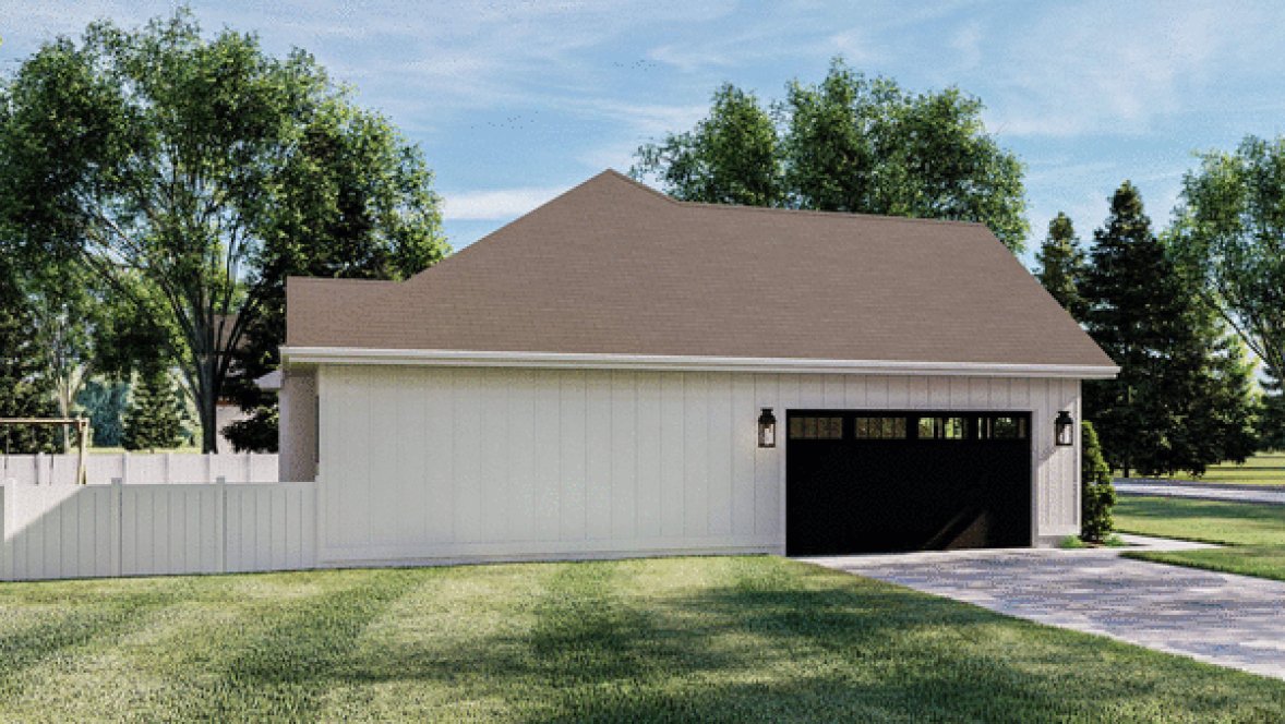 Left Elevation for House Plan #708761