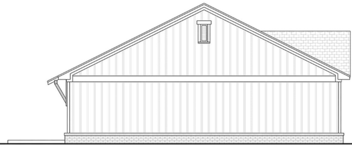 Left Elevation for House Plan #300003