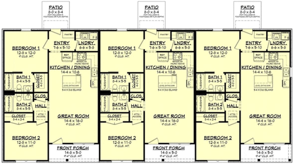 Main Floor Plan for House Plan #300003
