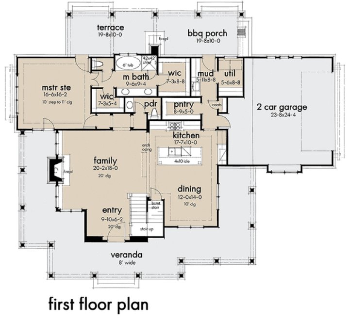 Main Floor Plan for House Plan #644122