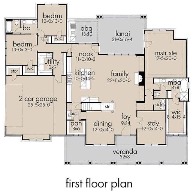 Main Floor Plan for House Plan #647872