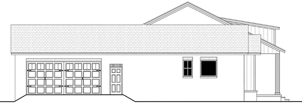 Left Elevation for House Plan #304402