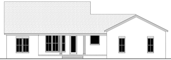 Rear Elevation for House Plan #304402