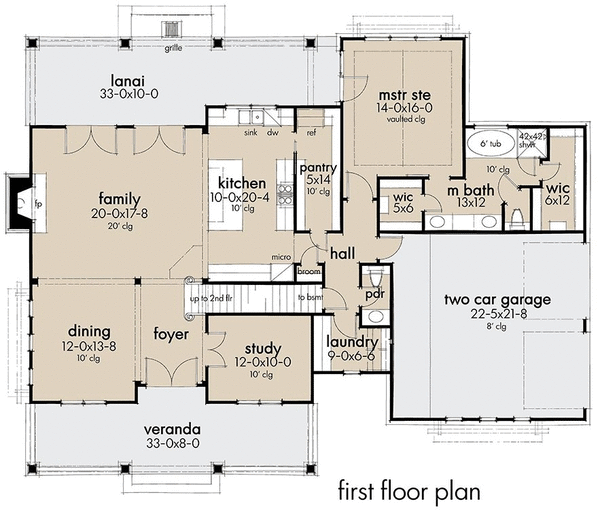 Main Floor Plan for House Plan #646252