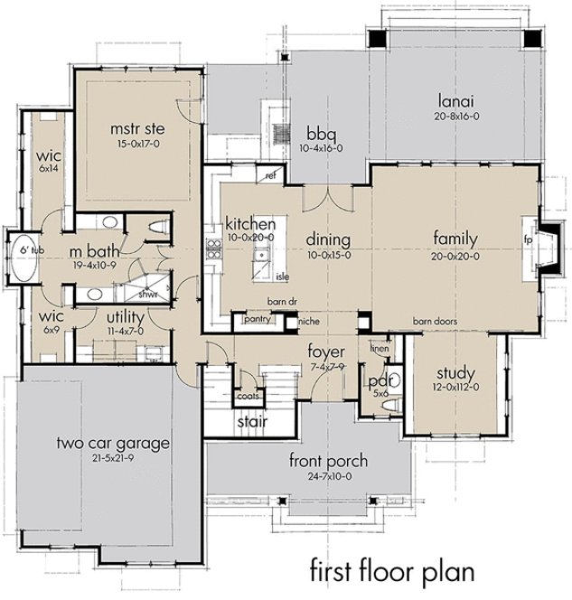 Main Floor Plan for House Plan #648282