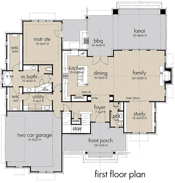 Main Floor Plan for House Plan #648282