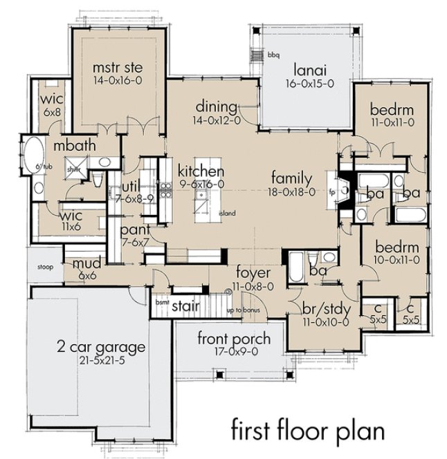 Main Floor Plan for House Plan #641912