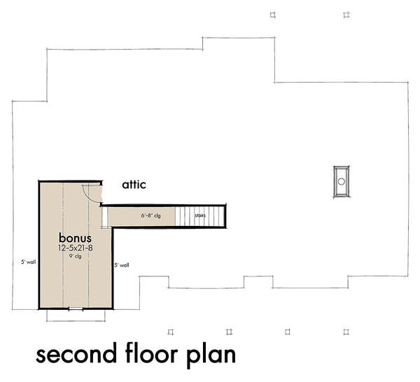 Attic Plan for House Plan #642912