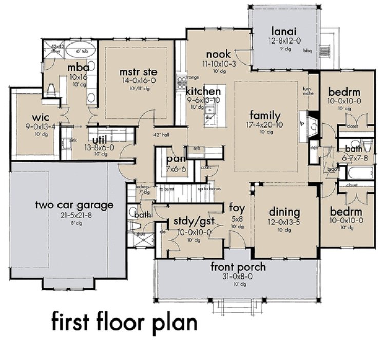 Main Floor Plan for House Plan #642912