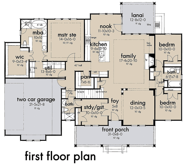 Main Floor Plan for House Plan #642912