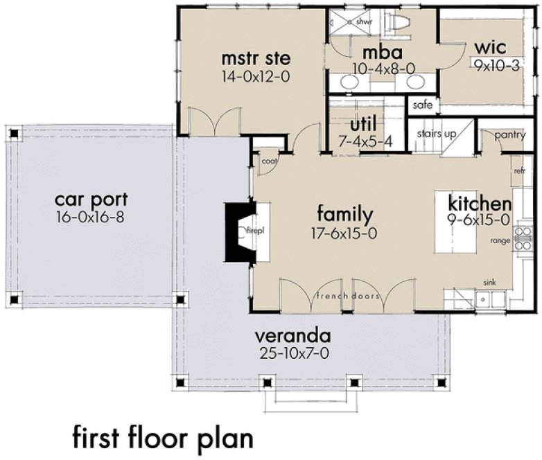Main Floor Plan for House Plan #642031