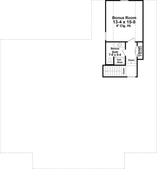 Attic Plan for House Plan #217181