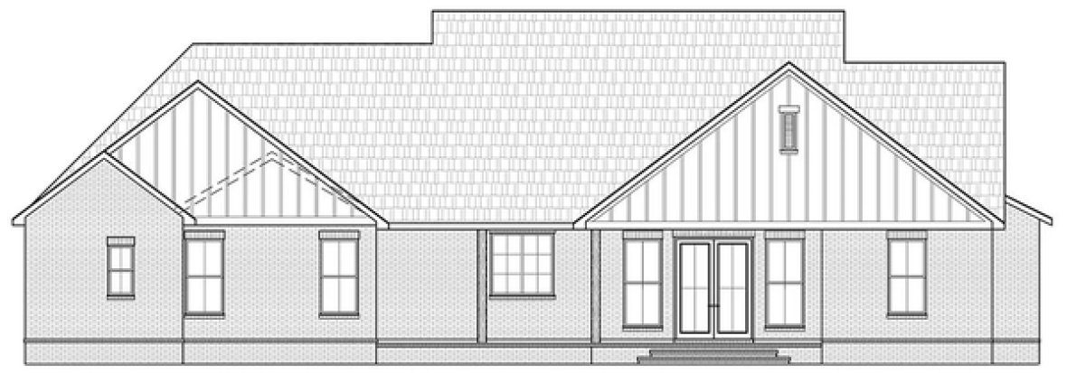 Rear Elevation for House Plan #900922