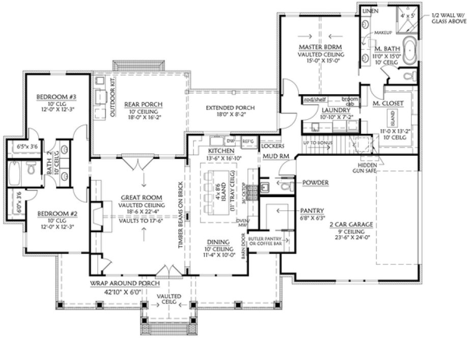 Main Floor Plan for House Plan #900922