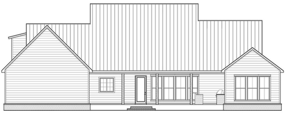 Rear Elevation for House Plan #905342