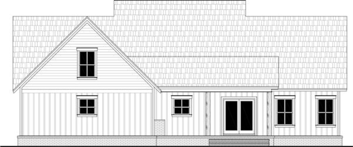 Rear Elevation for House Plan #211402