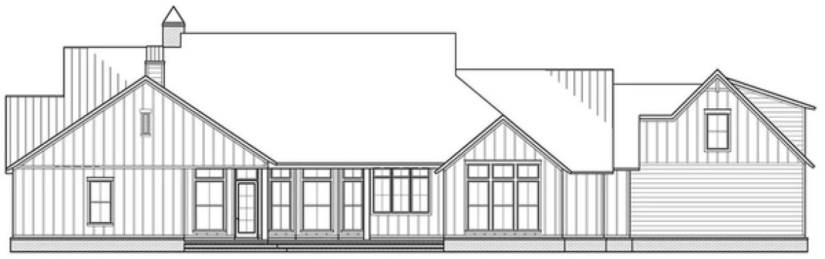 Rear Elevation for House Plan #905903