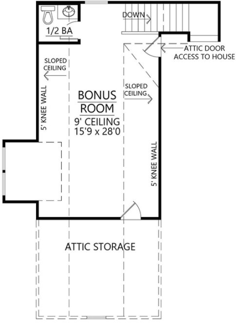 Attic Plan for House Plan #905903