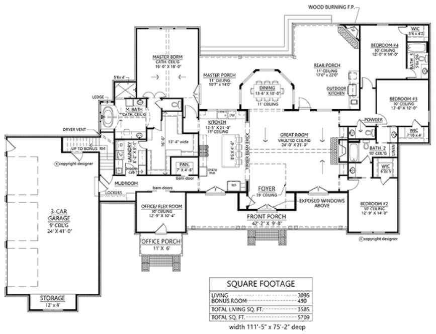 Main Floor Plan for House Plan #905903