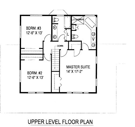 Second Floor Plan for House Plan #450602