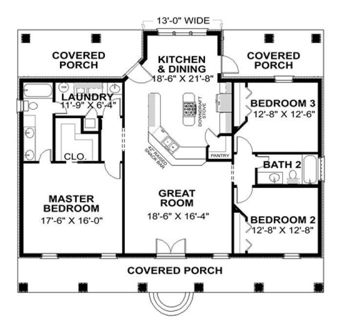 Main Floor Plan for House Plan #431461