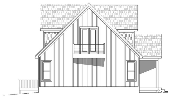 Left Elevation for House Plan #696371