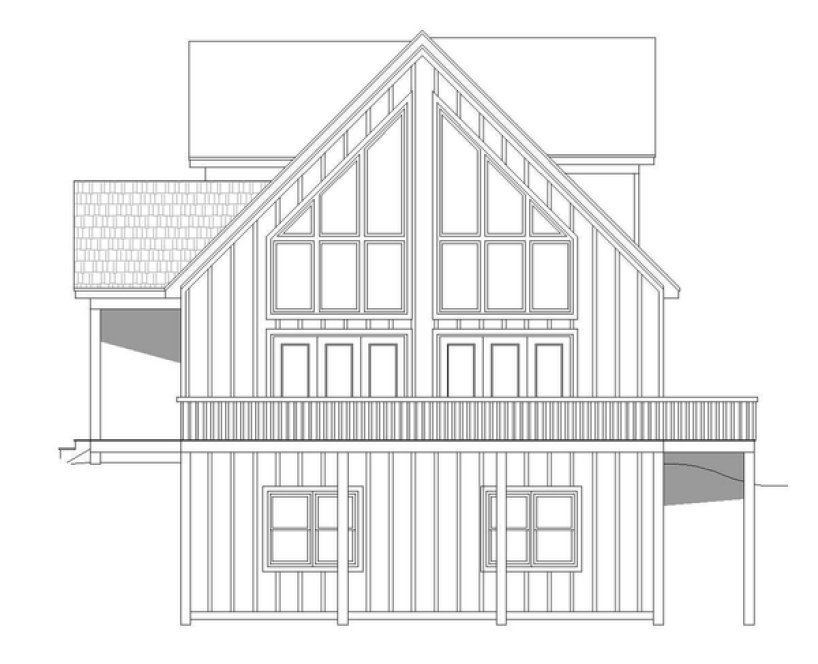 Right Elevation for House Plan #696371