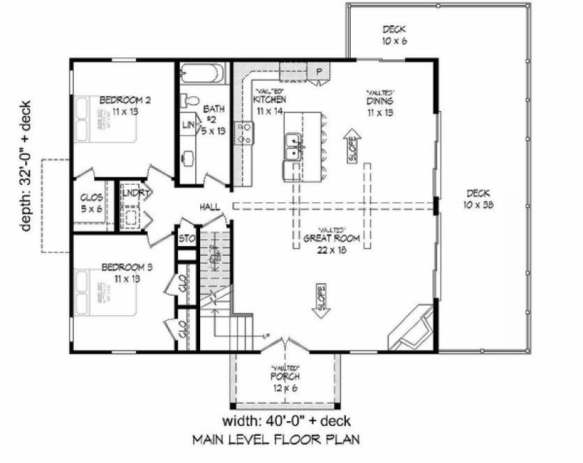 Main Floor Plan for House Plan #696371