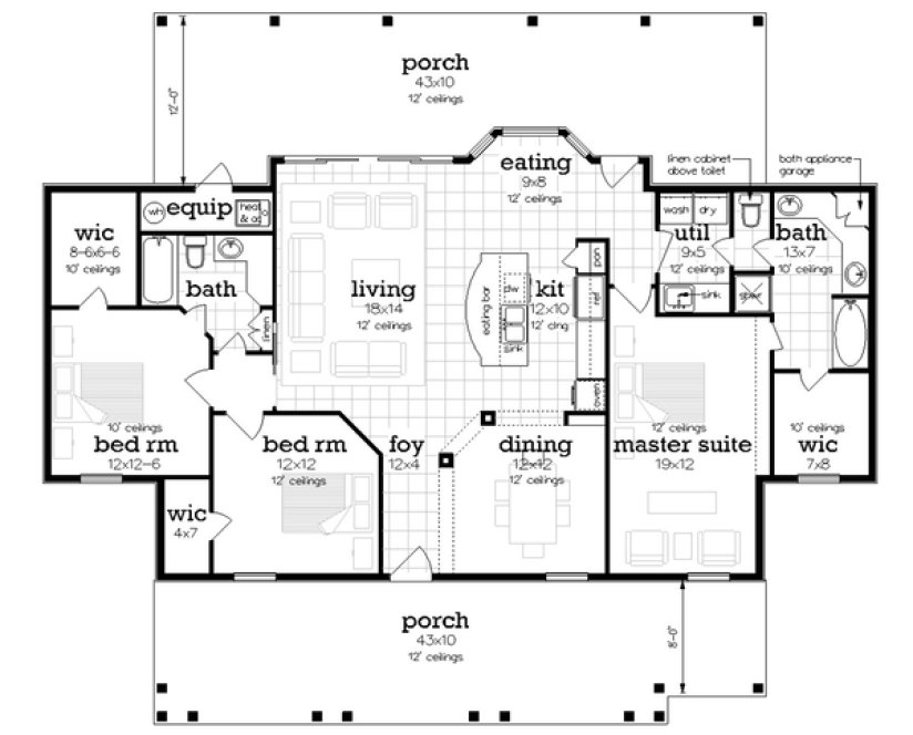 Main Floor Plan for House Plan #488061