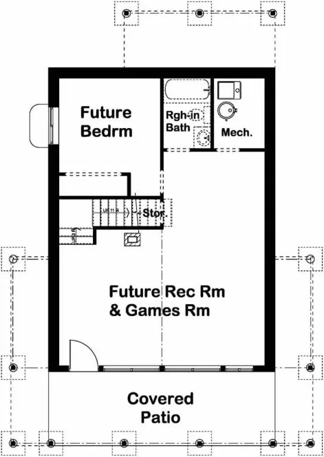 Basement Plan for House Plan #202045