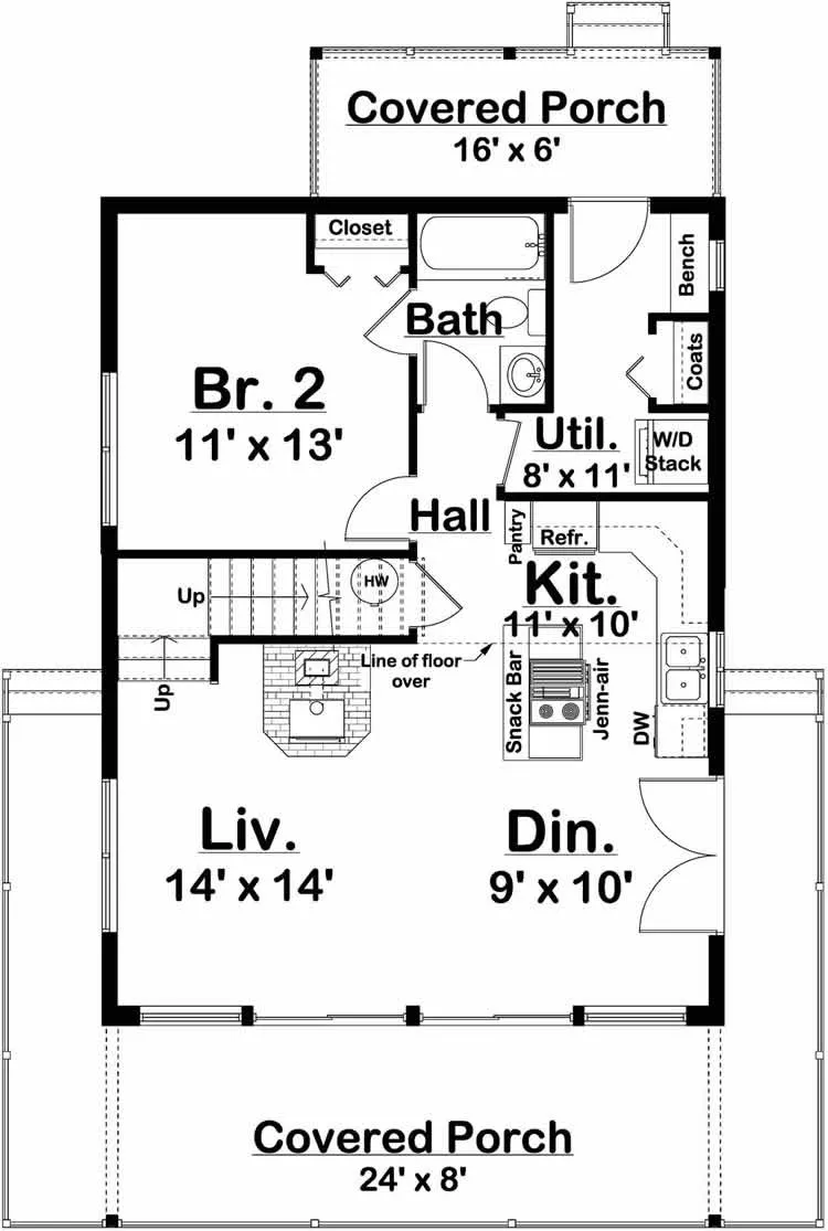 Main Floor Plan for House Plan #202045
