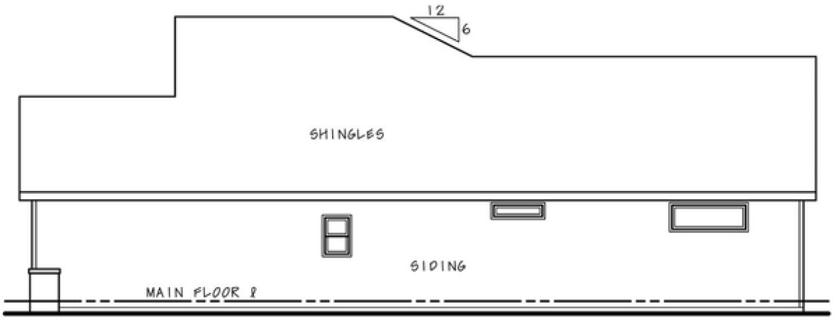 Right Elevation for House Plan #159161