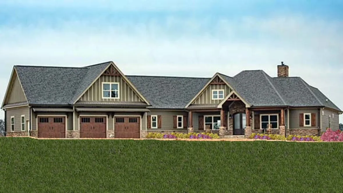 Full Rendering for House Plan #715413