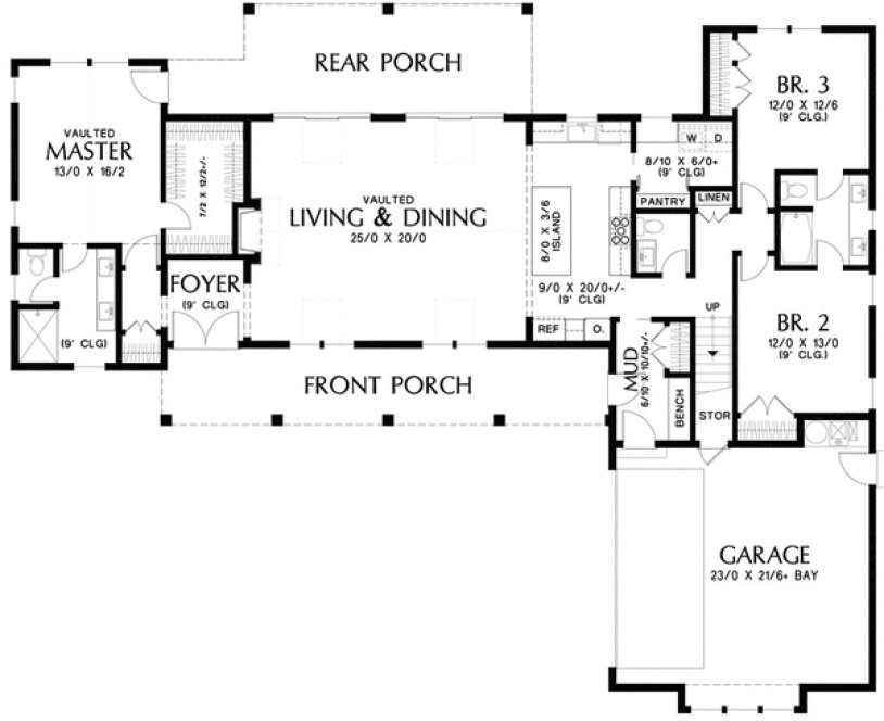 Main Floor Plan for House Plan #320602