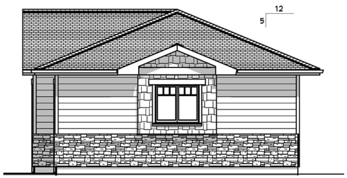 Right Elevation for House Plan #881001