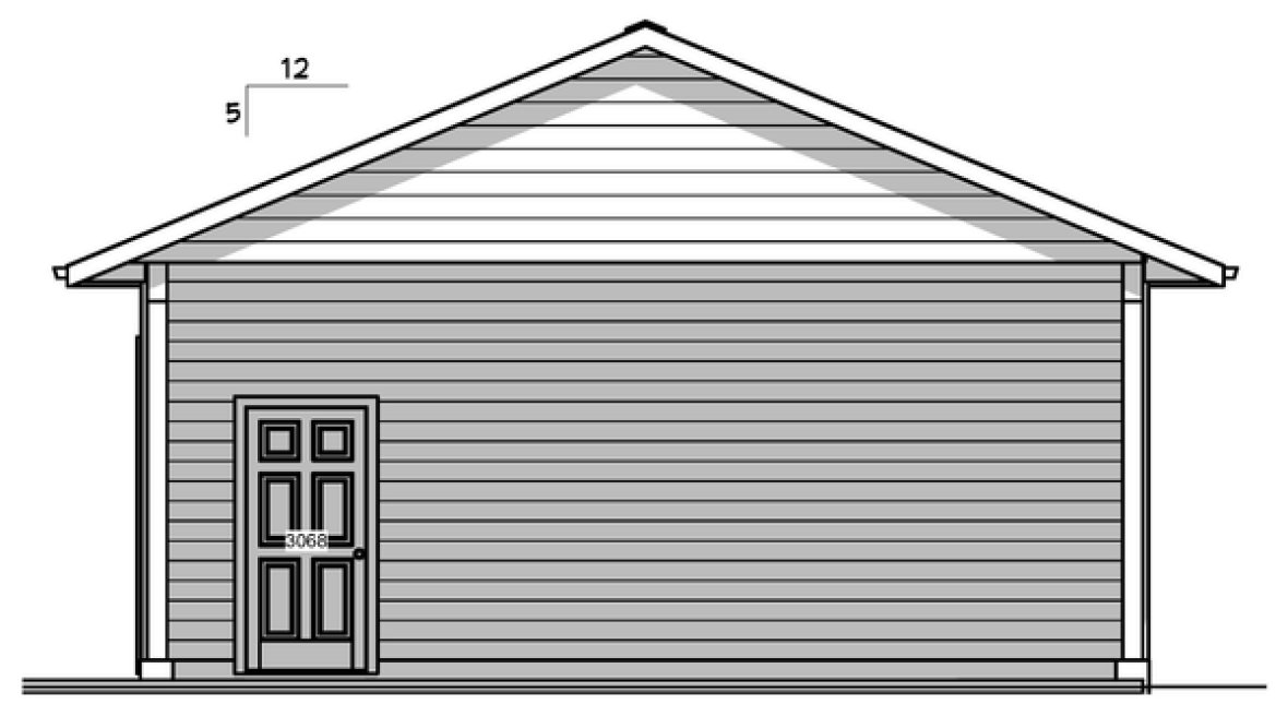 Right Elevation for House Plan #881003