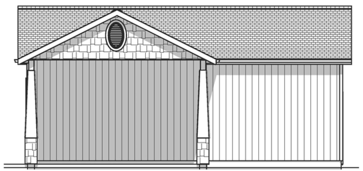 Right Elevation for House Plan #881004
