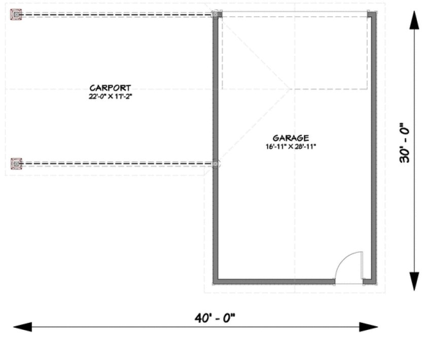 Main Floor Plan for House Plan #881004