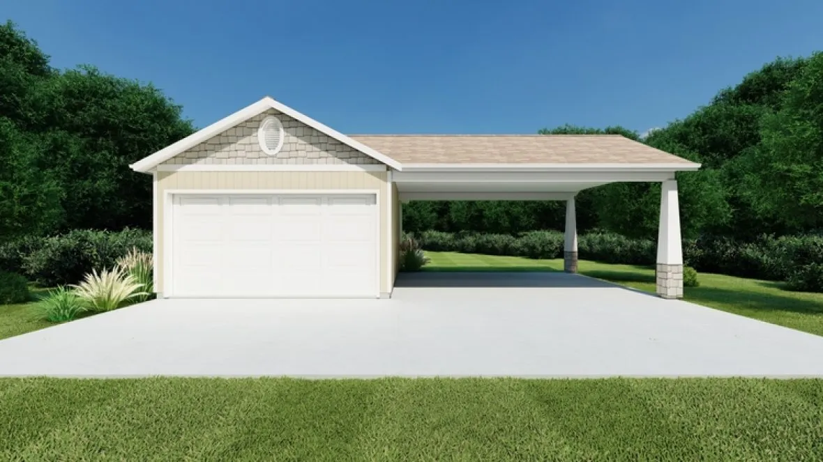 Full Rendering for House Plan #881004