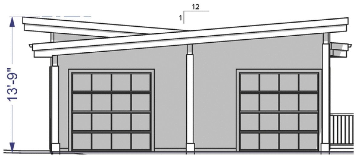 Right Elevation for House Plan #881005