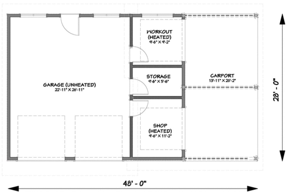 Main Floor Plan for House Plan #881005