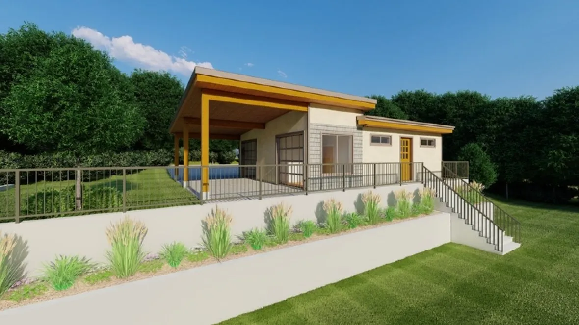 Full Rendering for House Plan #881005