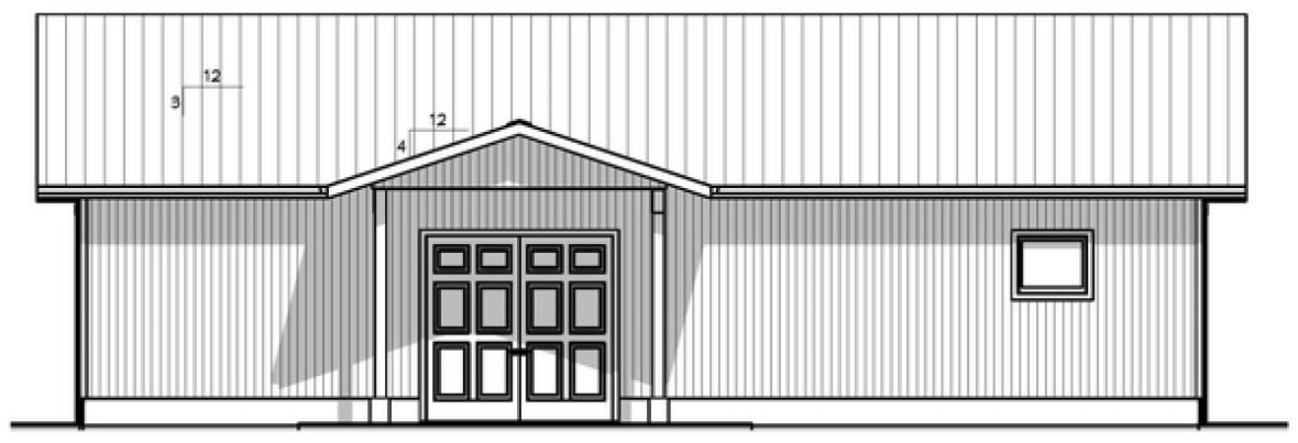 Rear Elevation for House Plan #881101