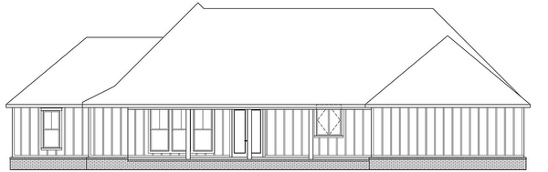 Rear Elevation for House Plan #907691